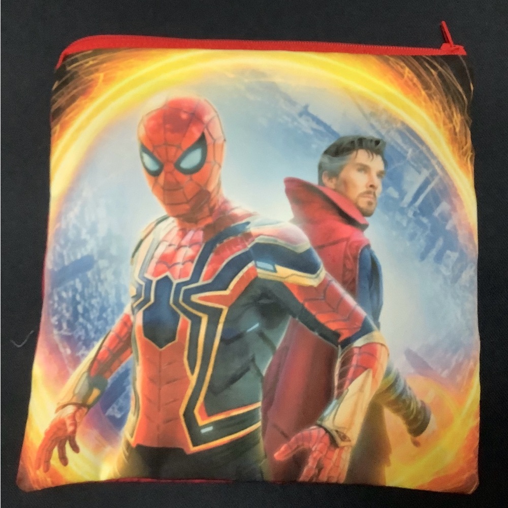 2 New in Package Bumkins Pink Reusable Snack Bag With Pattern  Spiderman